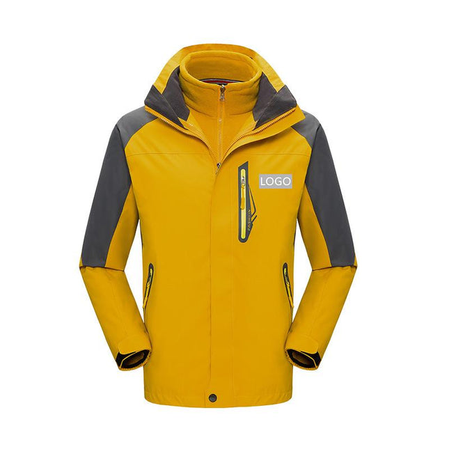 Long-Sleeved Waterproof Jacket With Yellow Zips IWG FC One Dollar Only