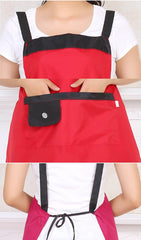 Water-Resistant Apron With Black Shoulder Straps And 2 Front Pockets IWG FC One Dollar Only