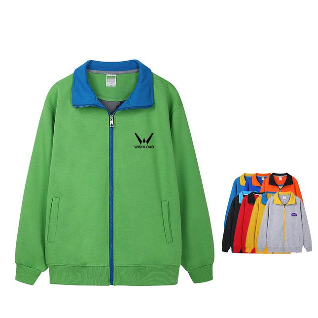 Stand-Up Collar Zipper Sweater IWG FC One Dollar Only