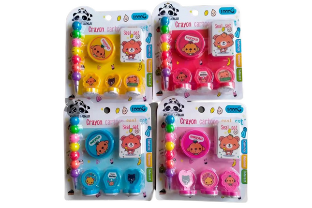 Crayon Cartoon Seal Set Stationery Set One Dollar Only