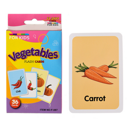 Vegetable Flash Cards Games and Toys One Dollar Only