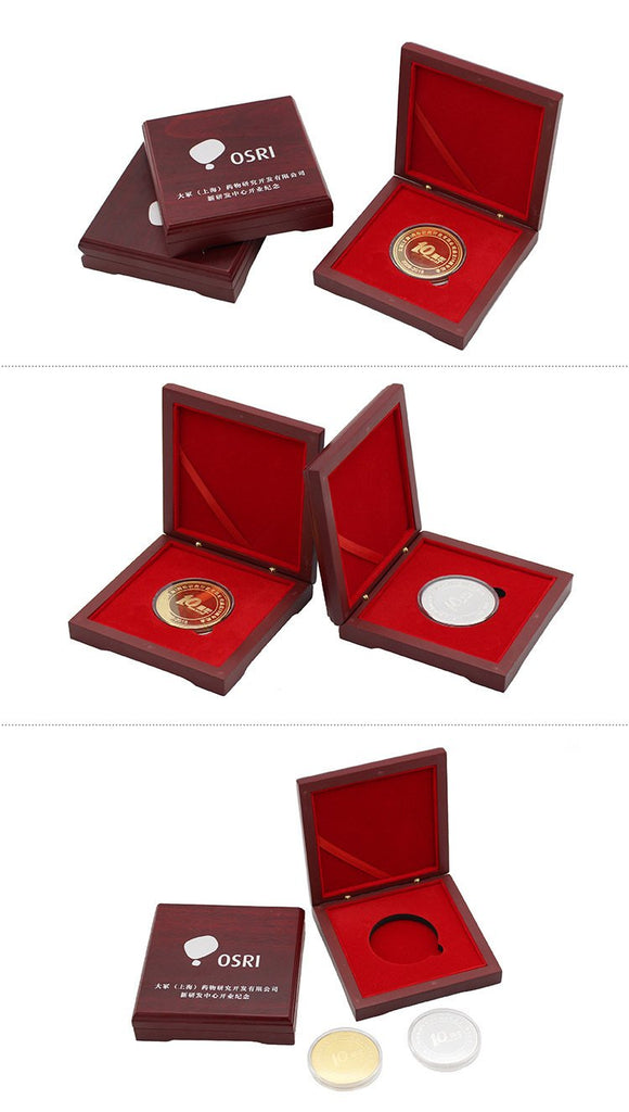 Box One Decoder Coin Wooden Box With Commemorative Coin Set – One Dollar Only