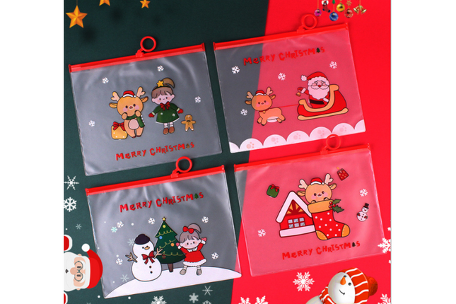 Christmas Theme Zip Case Cases One Dollar Only