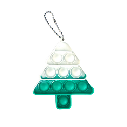 Christmas Tree Fidget Popper Keychain Seasonal One Dollar Only