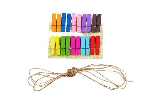 Colourful Wooden Peg Art Craft & D.I.Y One Dollar Only