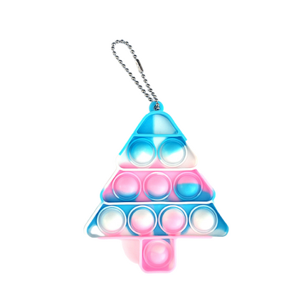 Christmas Tree Fidget Popper Keychain Seasonal One Dollar Only