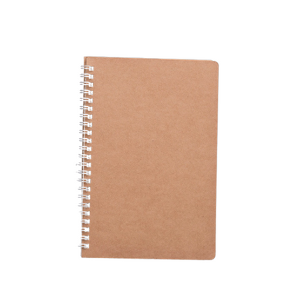 A5 Spiral Notebook with Brown Cover Notebooks One Dollar Only