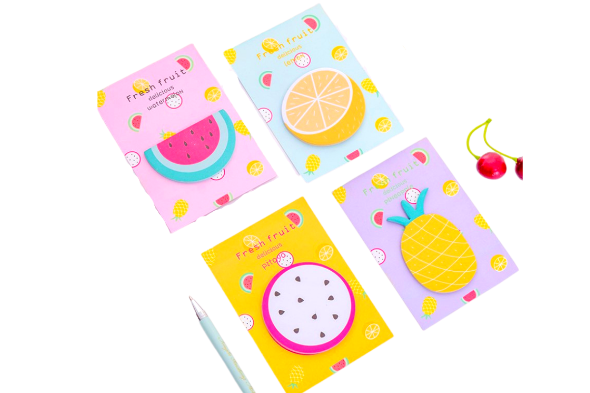 Fresh Fruit Theme Memo Pad Post-it One Dollar Only