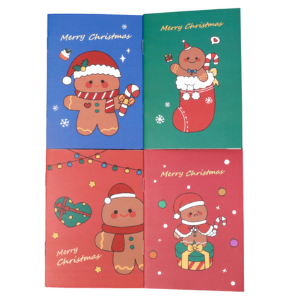 Christmas Gingerbread Man Design Notebook Seasonal One Dollar Only