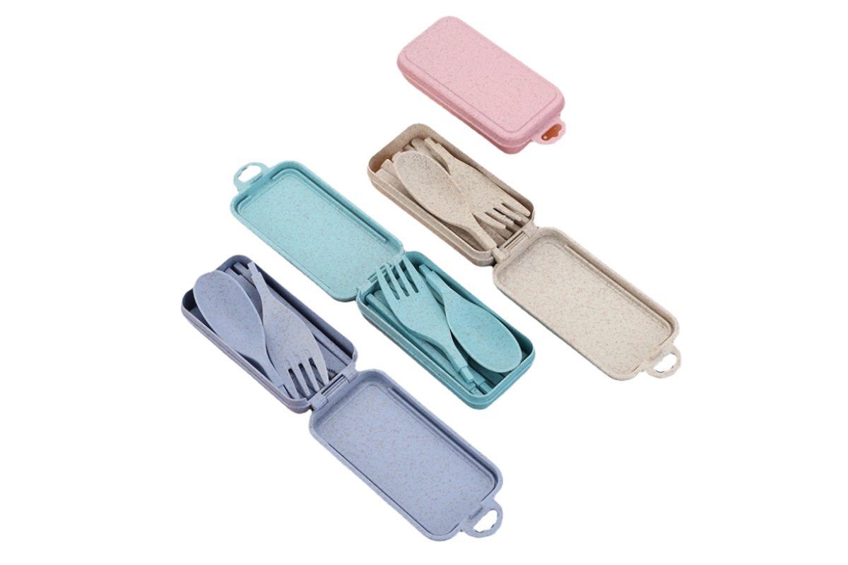 Wheat Foldable Utensil Set Personal Care One Dollar Only