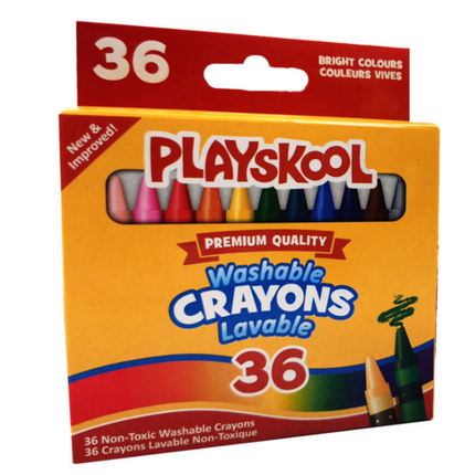 Washable Crayons 36pc Set Colouring Materials One Dollar Only