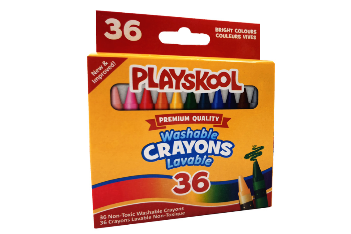 Washable Crayons 36pc Set Colouring Materials One Dollar Only