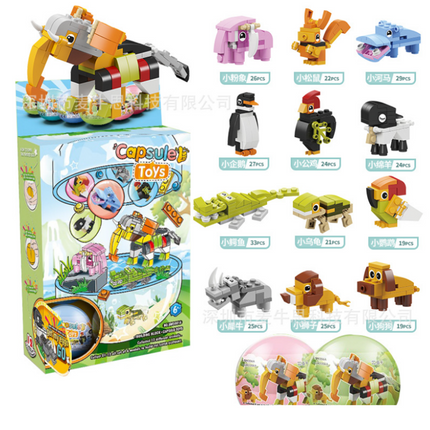 Animal Themed Building Block Capsule Toys Games and Toys One Dollar Only