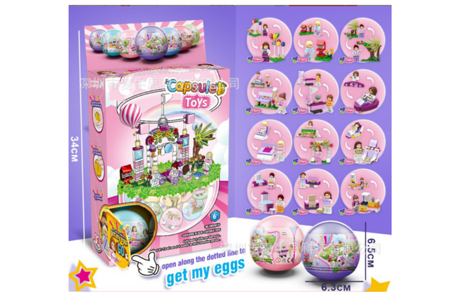 Girl Themed Building Block Capsule Toys Games and Toys One Dollar Only