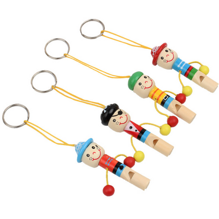 Wooden Mini Whistle Keychain Games and Toys One Dollar Only