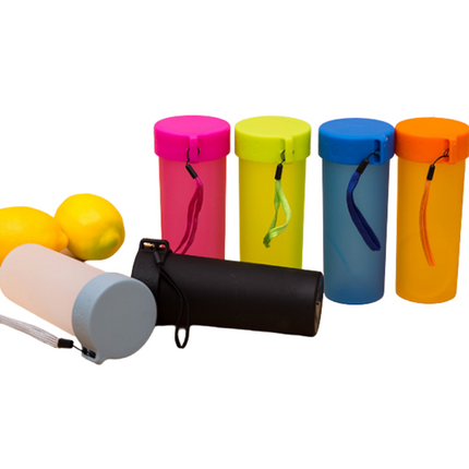 Frosted Plastic Water Bottle with Lanyard Drinkware One Dollar Only