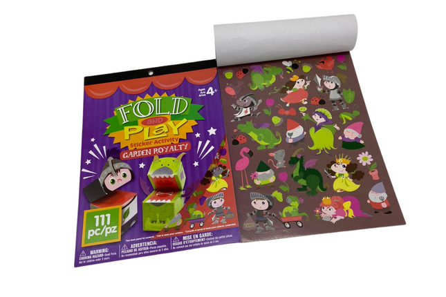 Garden Royalty Theme DIY Fold and Play Book Art Craft & D.I.Y One Dollar Only