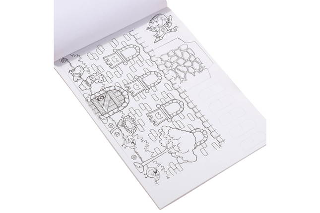 Color-In Scene Theme DIY Fold and Play Book Art Craft & D.I.Y One Dollar Only