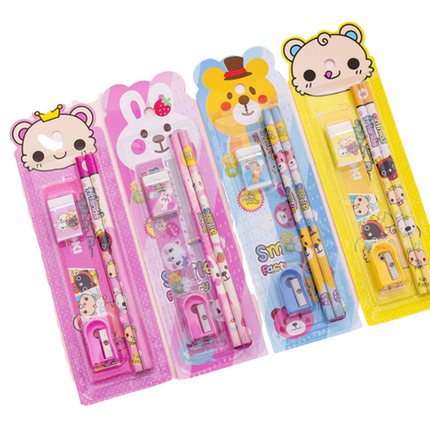 5-Piece Animal Theme Stationery Set Everyday Stationery One Dollar Only