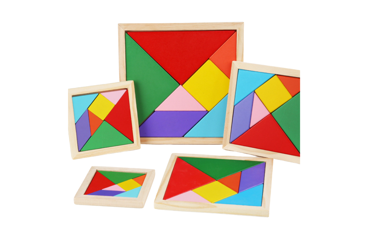 14CM Wooden Tangram Games and Toys One Dollar Only