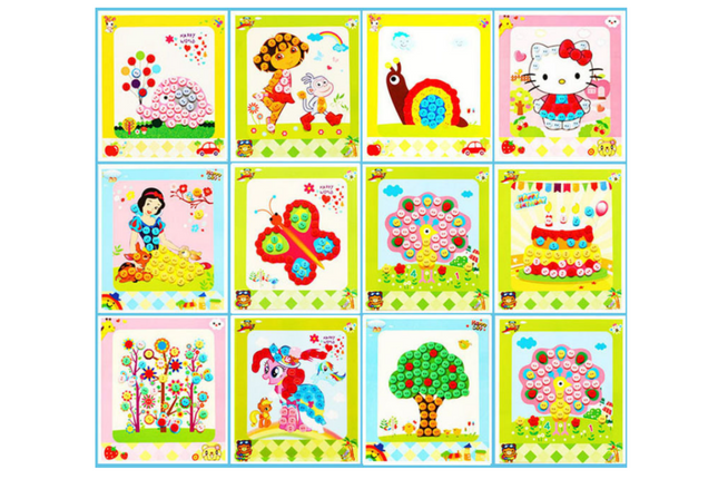 DIY Button Art Games and Toys One Dollar Only