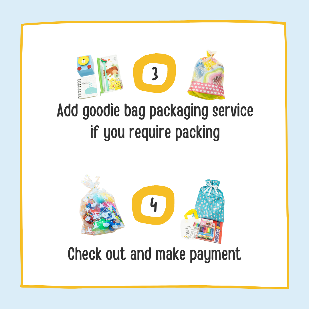 Packing fee for goodie bags (no packaging included) – One Dollar Only