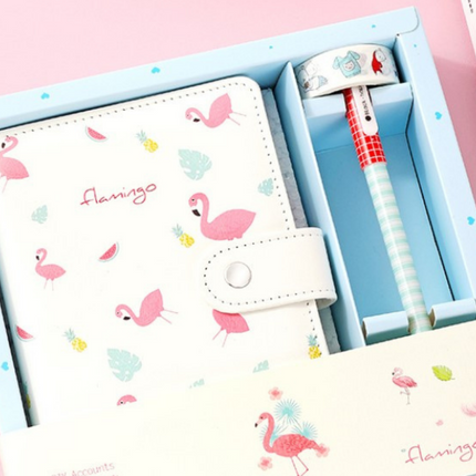 Flamingo Theme Gift Box Stationery Set One Dollar Only