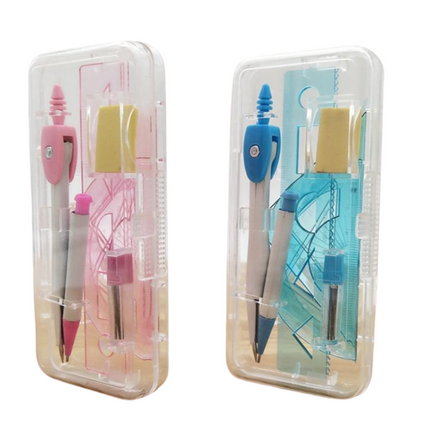 Geometry Set with Case Cases One Dollar Only