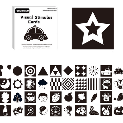 Black/White Star Vision Stimulation Flash Cards Games and Toys One Dollar Only