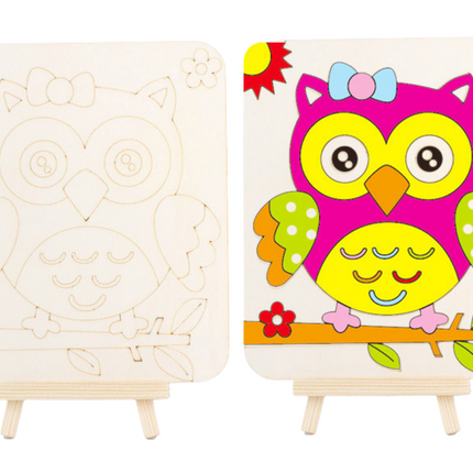 DIY Painting Board with Easel Art Craft & D.I.Y One Dollar Only