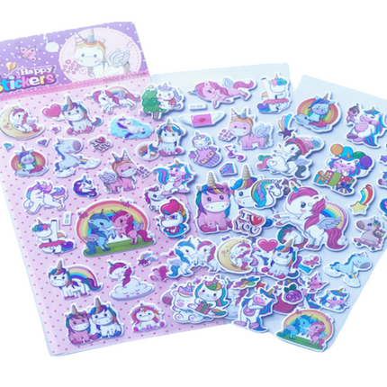 Pastel Unicorn Design 3D Stickers Stickers One Dollar Only