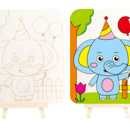 DIY Painting Board with Easel Art Craft & D.I.Y One Dollar Only