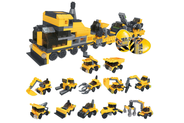 Engineering Themed Building Blocks Toy Games and Toys One Dollar Only