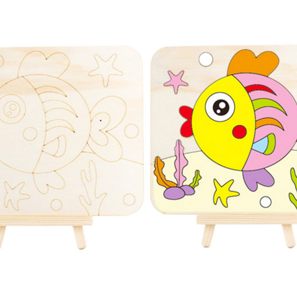 DIY Painting Board with Easel Art Craft & D.I.Y One Dollar Only