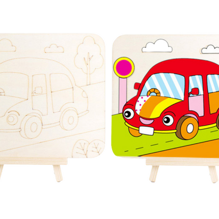 DIY Painting Board with Easel Art Craft & D.I.Y One Dollar Only