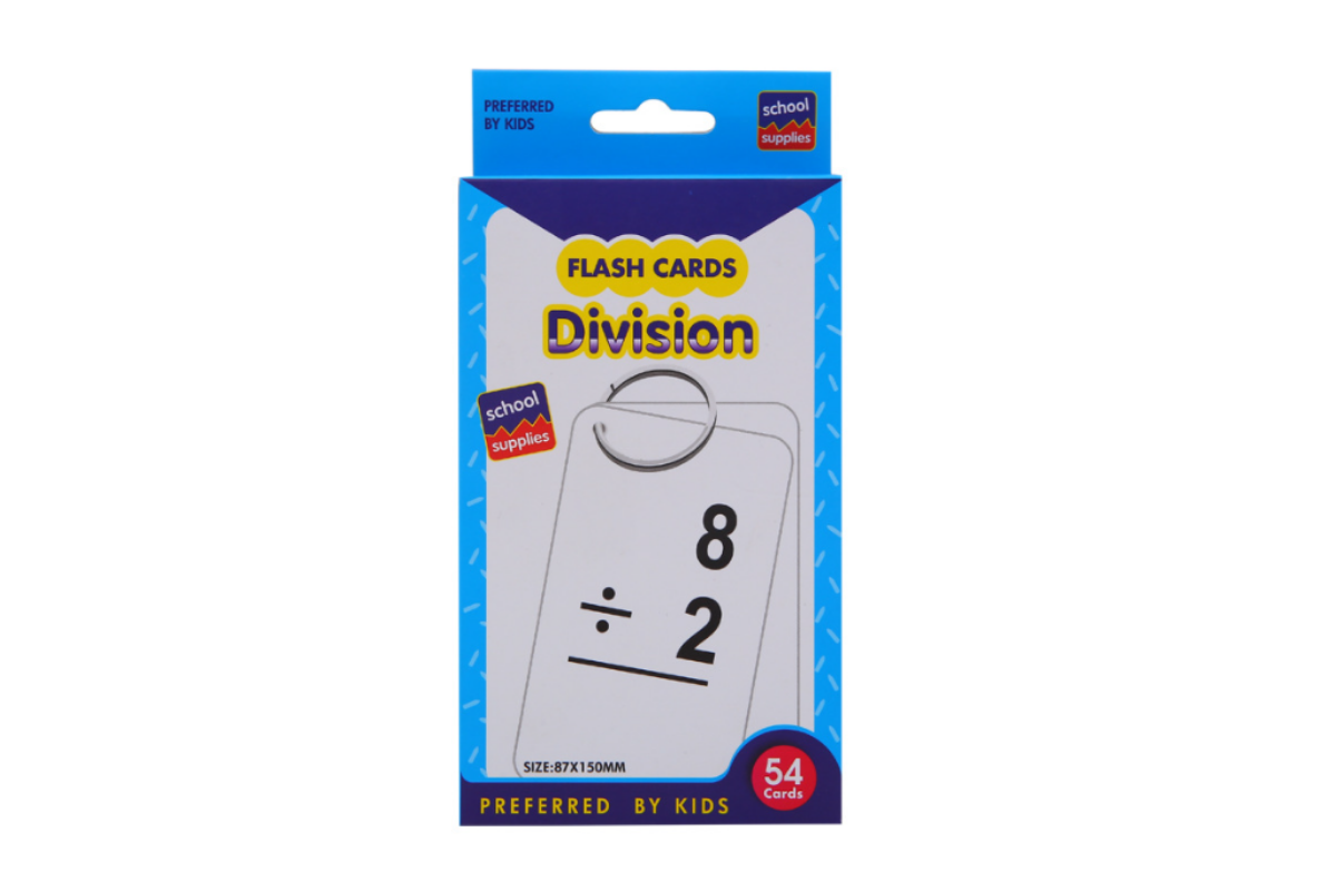 Premium Division Math Flash Cards Games and Toys One Dollar Only