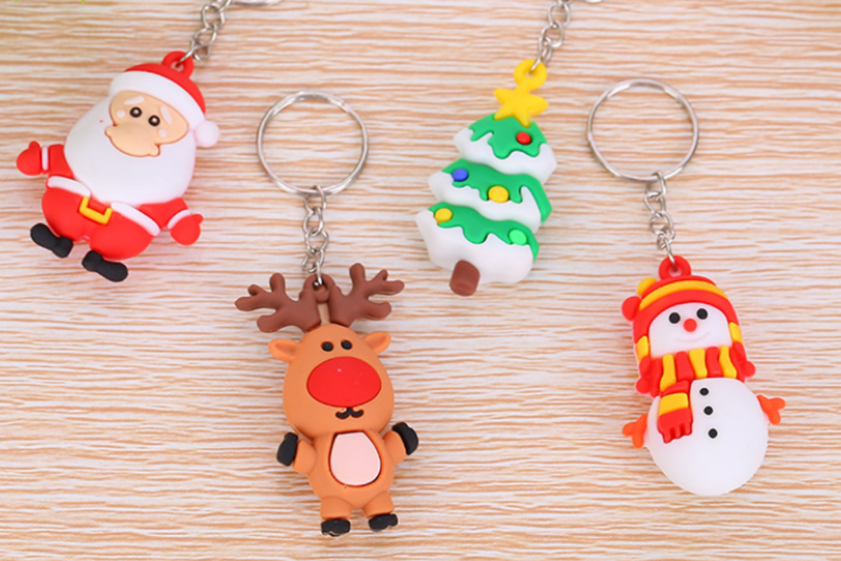 Square Christmas Key Rings Christmas Design Key Ring – One Dollar Only