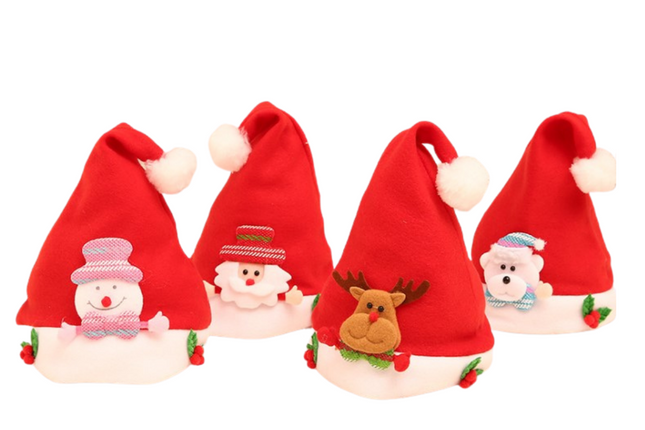 Christmas Hats with Designs Seasonal One Dollar Only