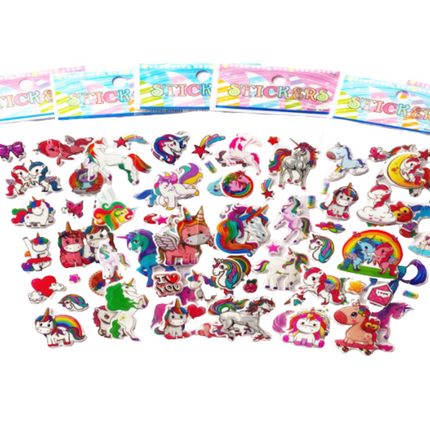 Unicorn Theme 3D Stickers Stickers One Dollar Only