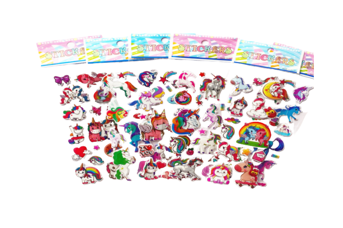 Unicorn Theme 3D Stickers Stickers One Dollar Only