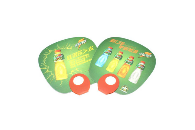 Medium O-shaped Plastic Fan with Handle IWG FC One Dollar Only