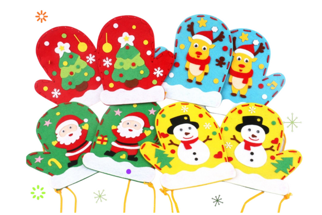DIY Christmas Mittens Seasonal One Dollar Only