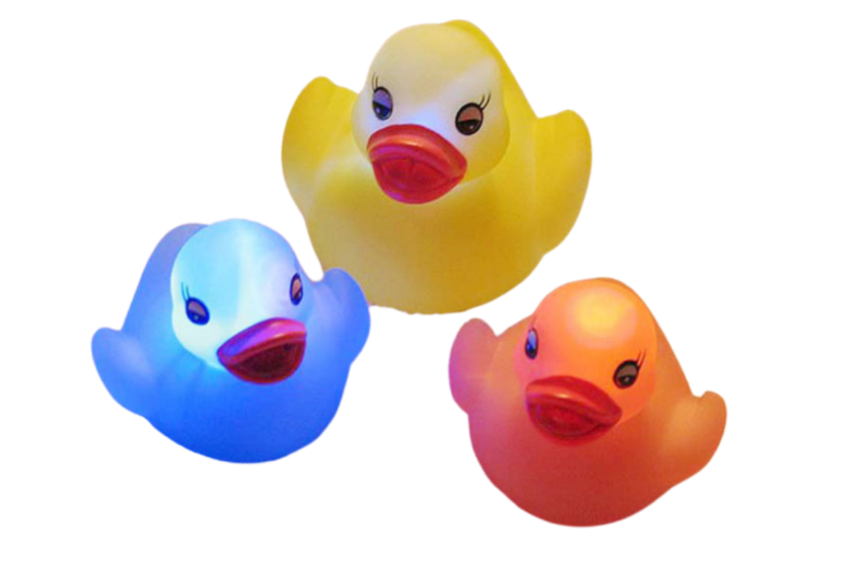 LED Light Up Rubber Duck Games and Toys One Dollar Only