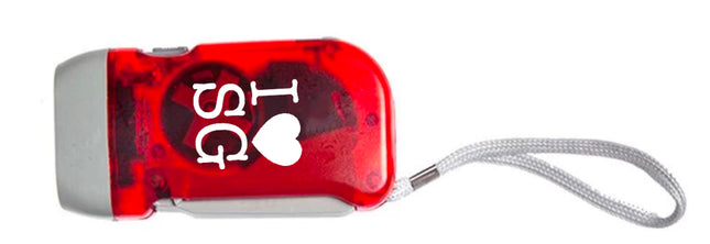 National Day Hand Press Torch Light With See-Through Body National Day Gifts One Dollar Only