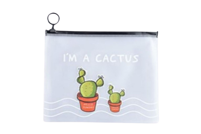 2 Cactus Plants Design Zip Case Cases One Dollar Only