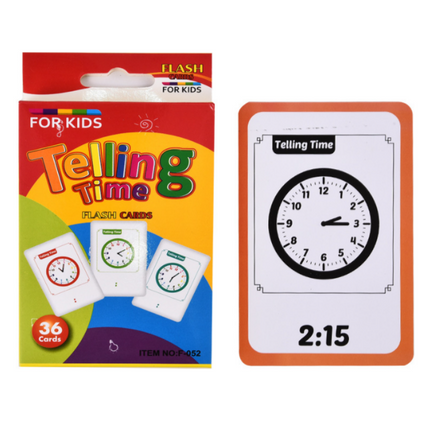 Telling Time Flash Cards Games and Toys One Dollar Only