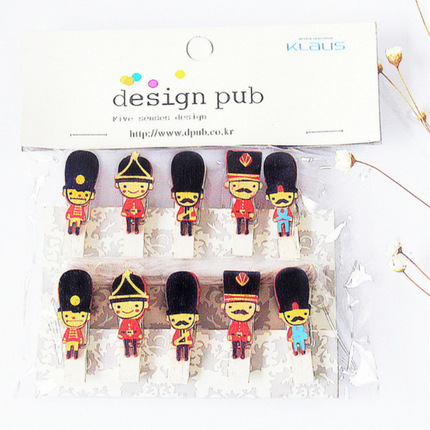 Soldier Theme Wooden Clip with Twine Art Craft & D.I.Y One Dollar Only