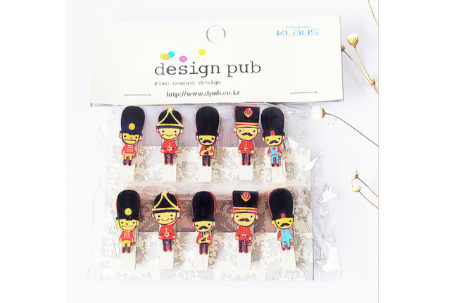 Soldier Theme Wooden Clip with Twine Art Craft & D.I.Y One Dollar Only