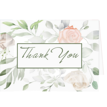 Thank You Greeting Card Everyday Stationery One Dollar Only