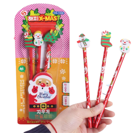 Christmas Theme Pencil Set Seasonal One Dollar Only
